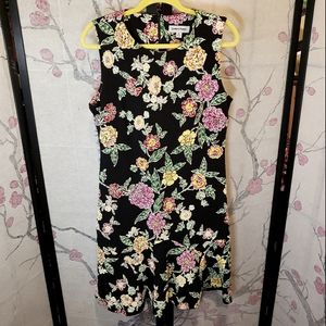 Shelby & Palmer Black Floral Flare Dress